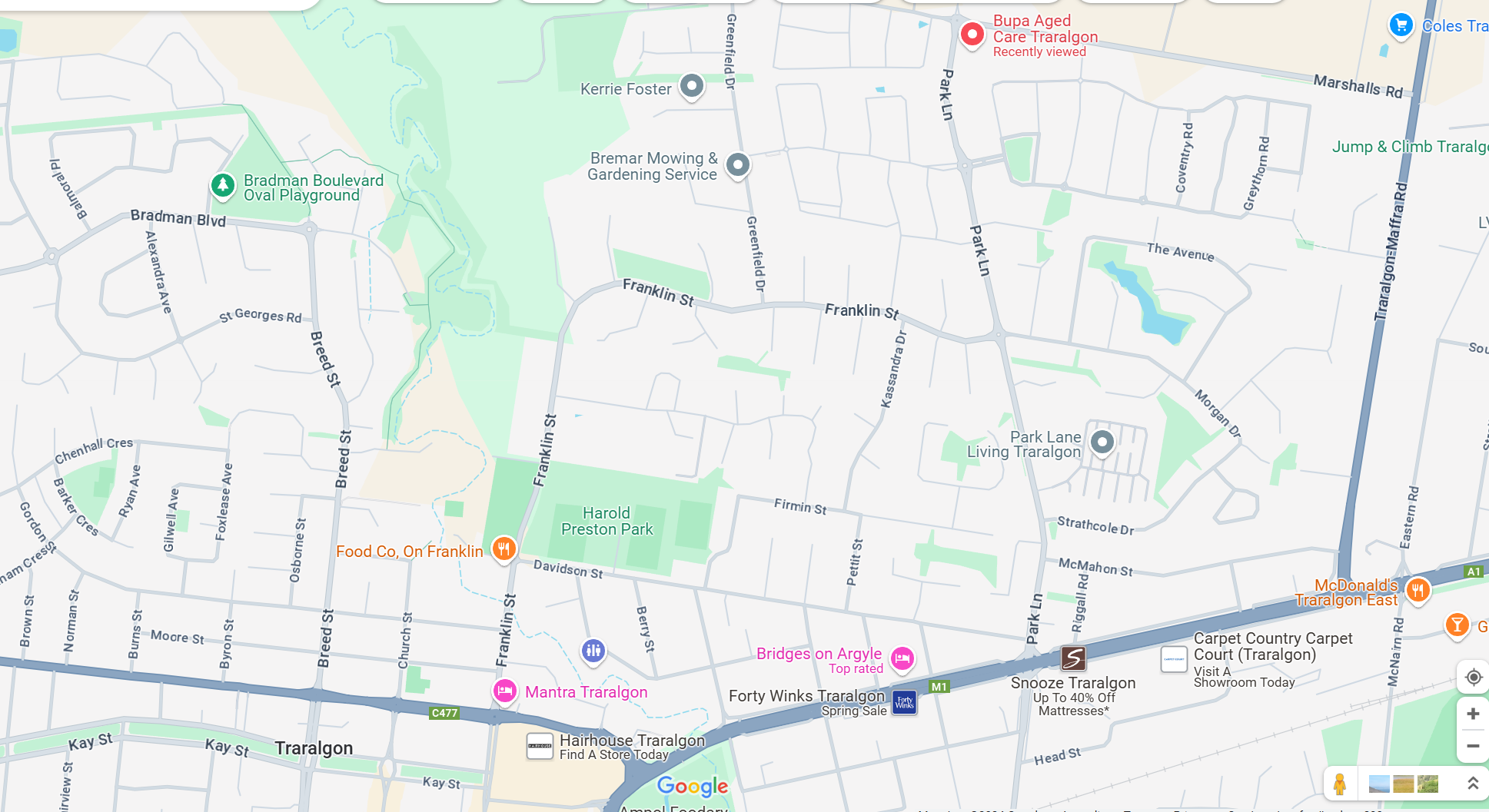 map to BUPA